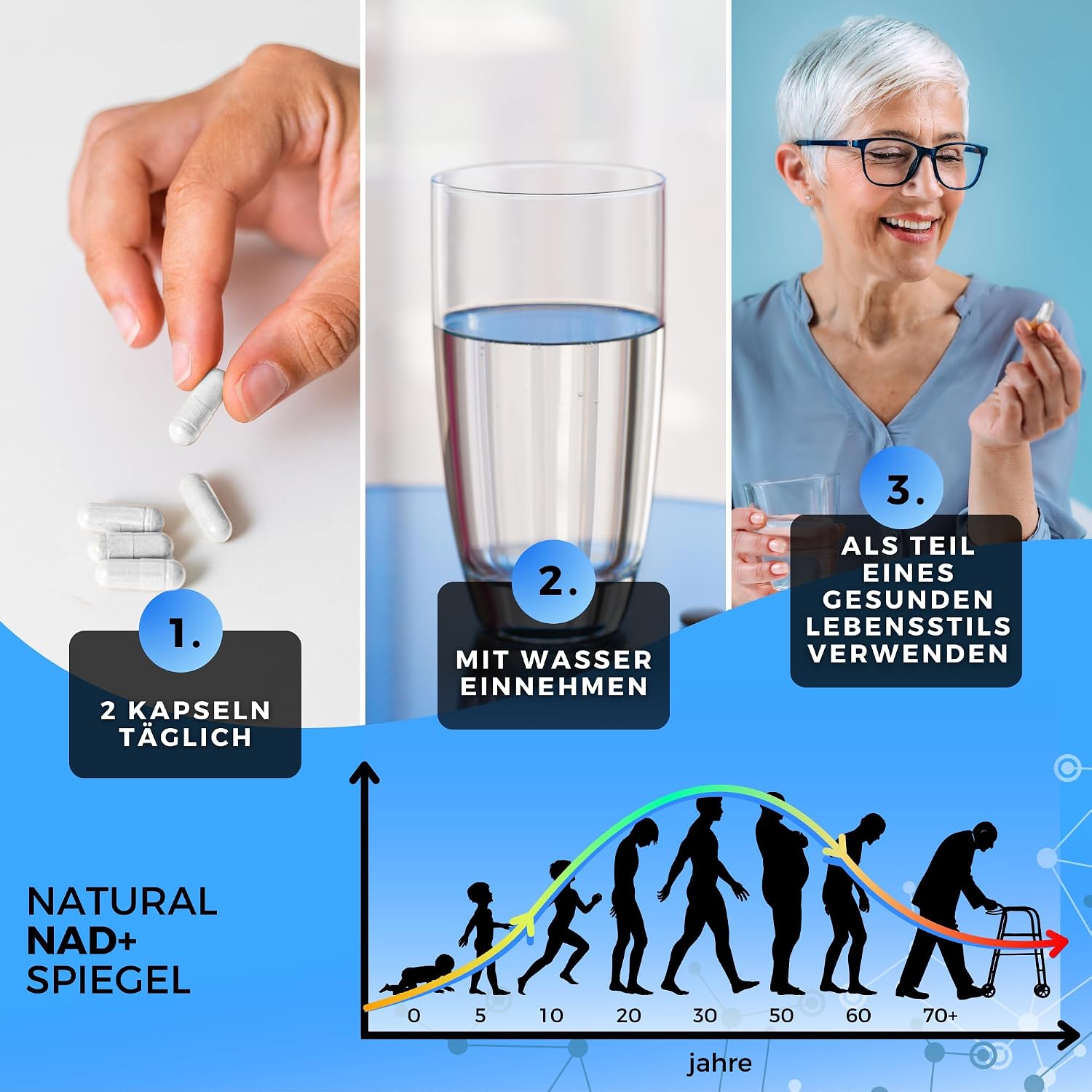 Thumbnail 6 de NAD Plus Advanced 4+1 mit liposomaler Technologie – Naturgizer+, 120 Kapseln