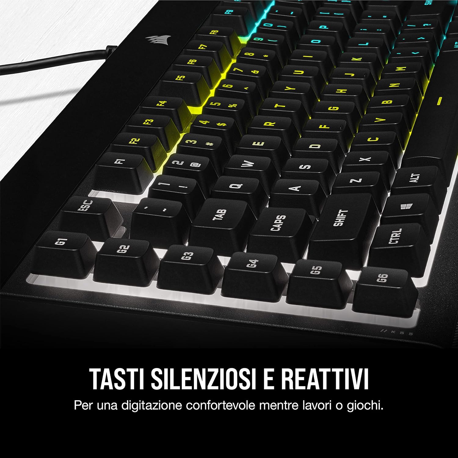 Thumbnail 6 de Corsair K55 RGB PRO Tastiera Gaming Membrana