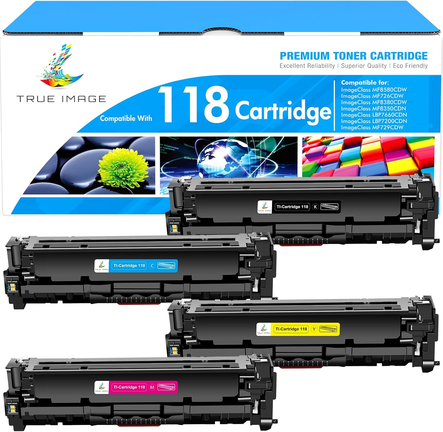 Detalle de TRUE IMAGE Compatible Toner Cartridge Set, 4-Pack