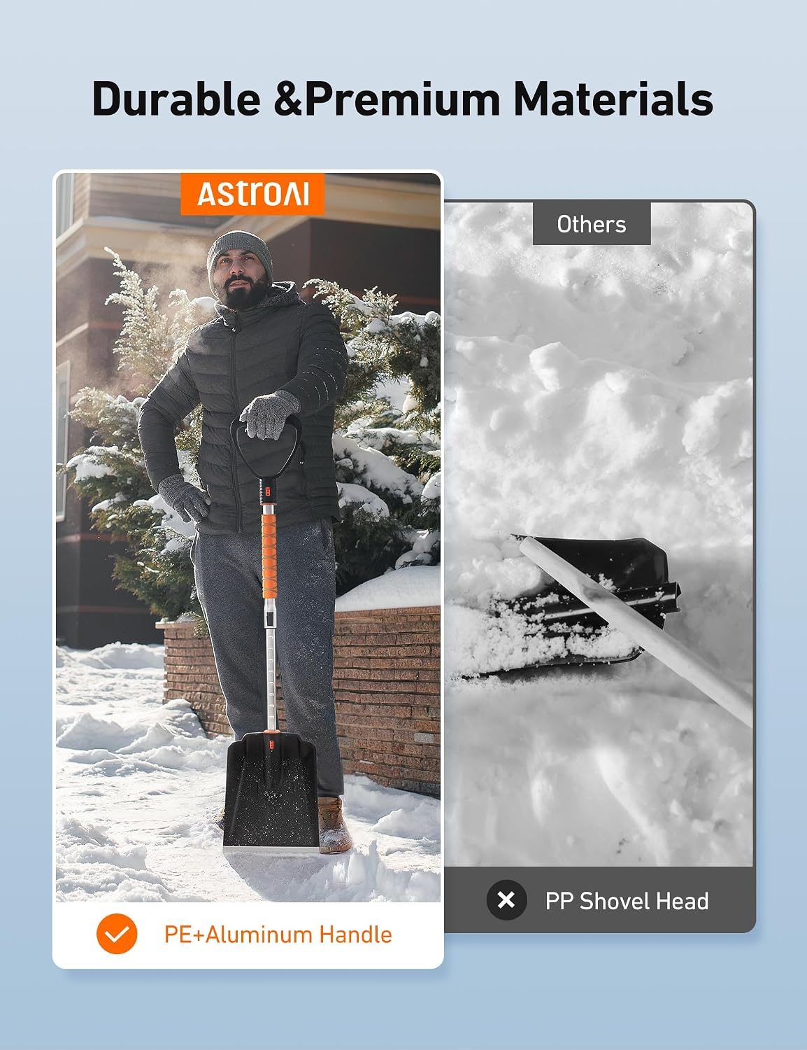 Thumbnail 4 de AstroAI Lightweight Snow Shovel 1.75 lb ๐