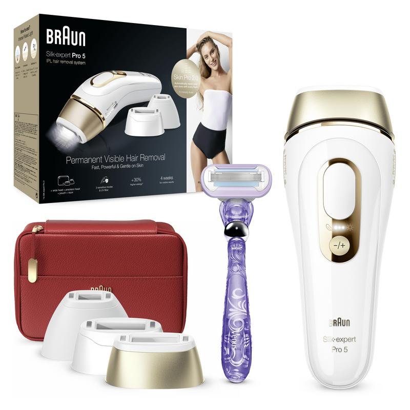 Detalle 2 de Braun Silk-expert Pro 5 PL5267 con accesorio facial: depilación IPL para cuerpo y rostro