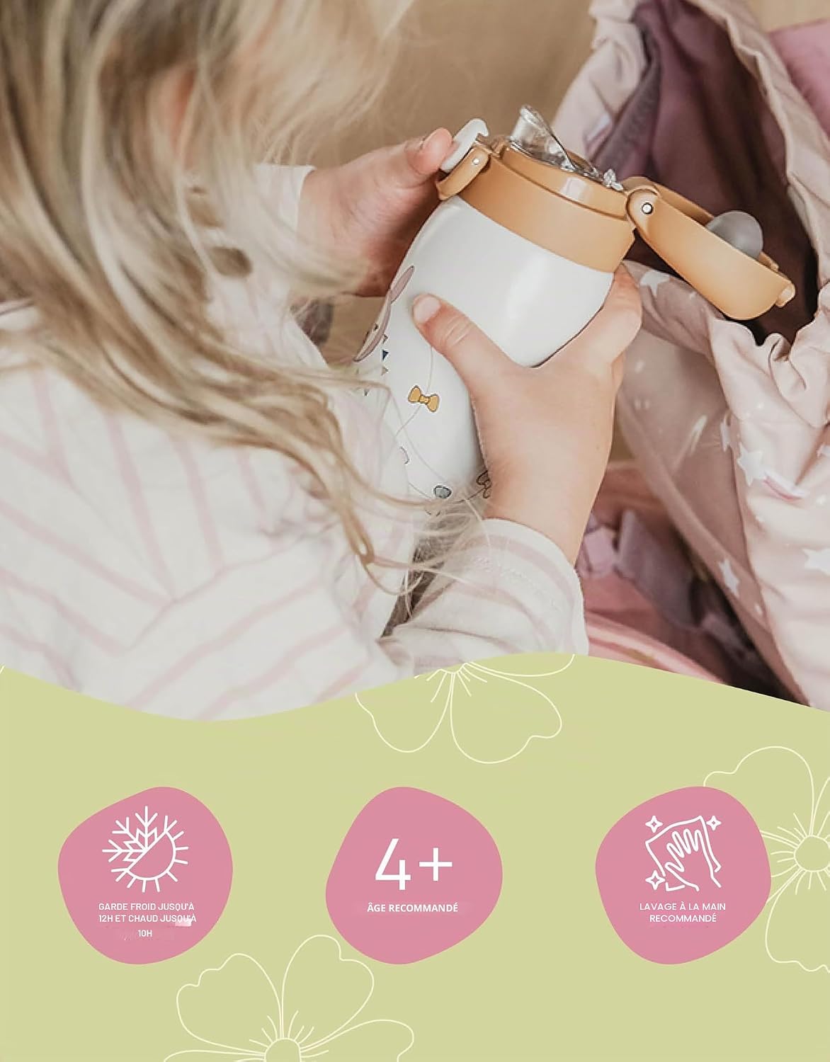 Thumbnail 6 de Fabelab Gourde Enfant 320 ml — Motif Planète, Acier Inox Sans BPA, Anti-Fuite