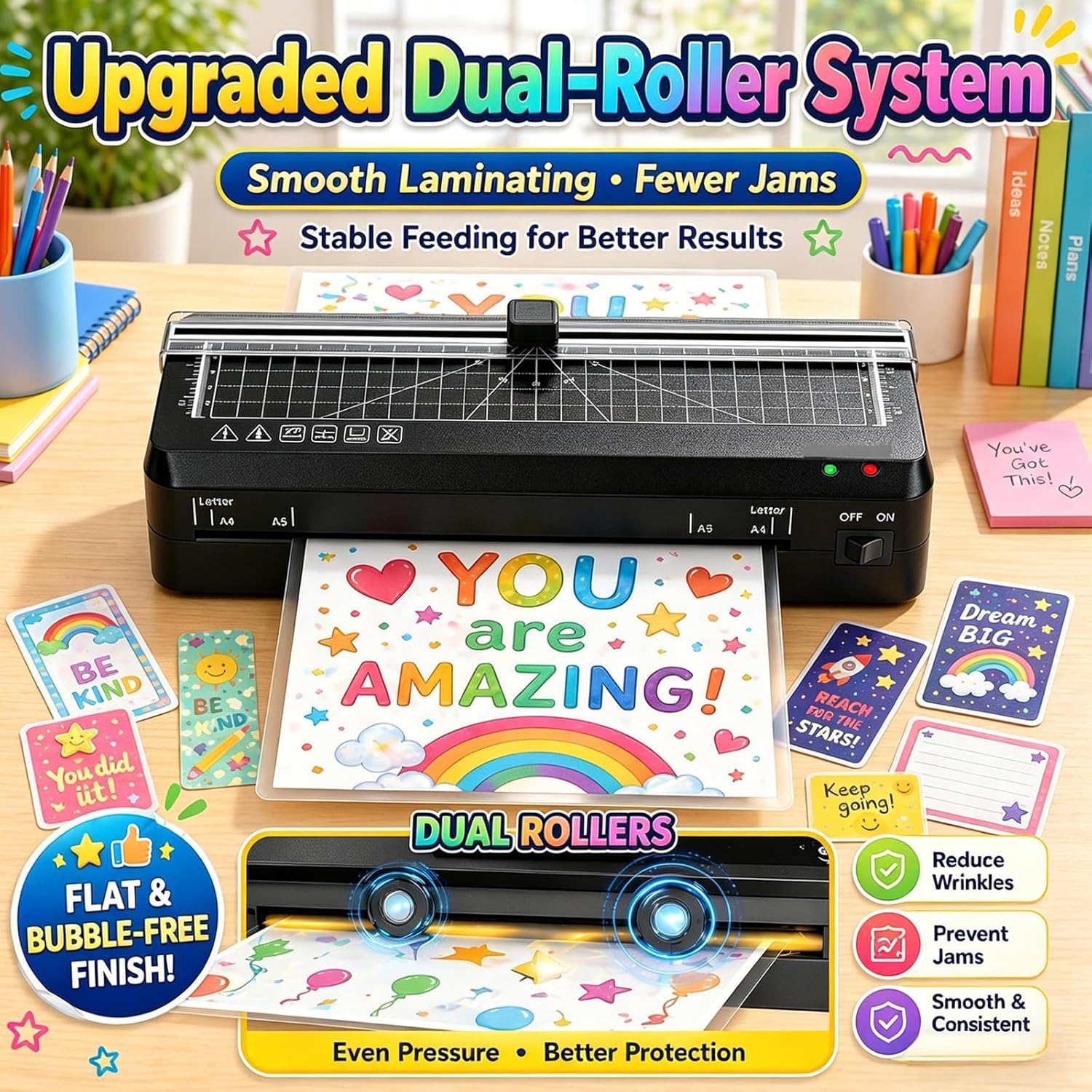 Thumbnail 3 de A4 Laminator Machine 70s fast warm-up