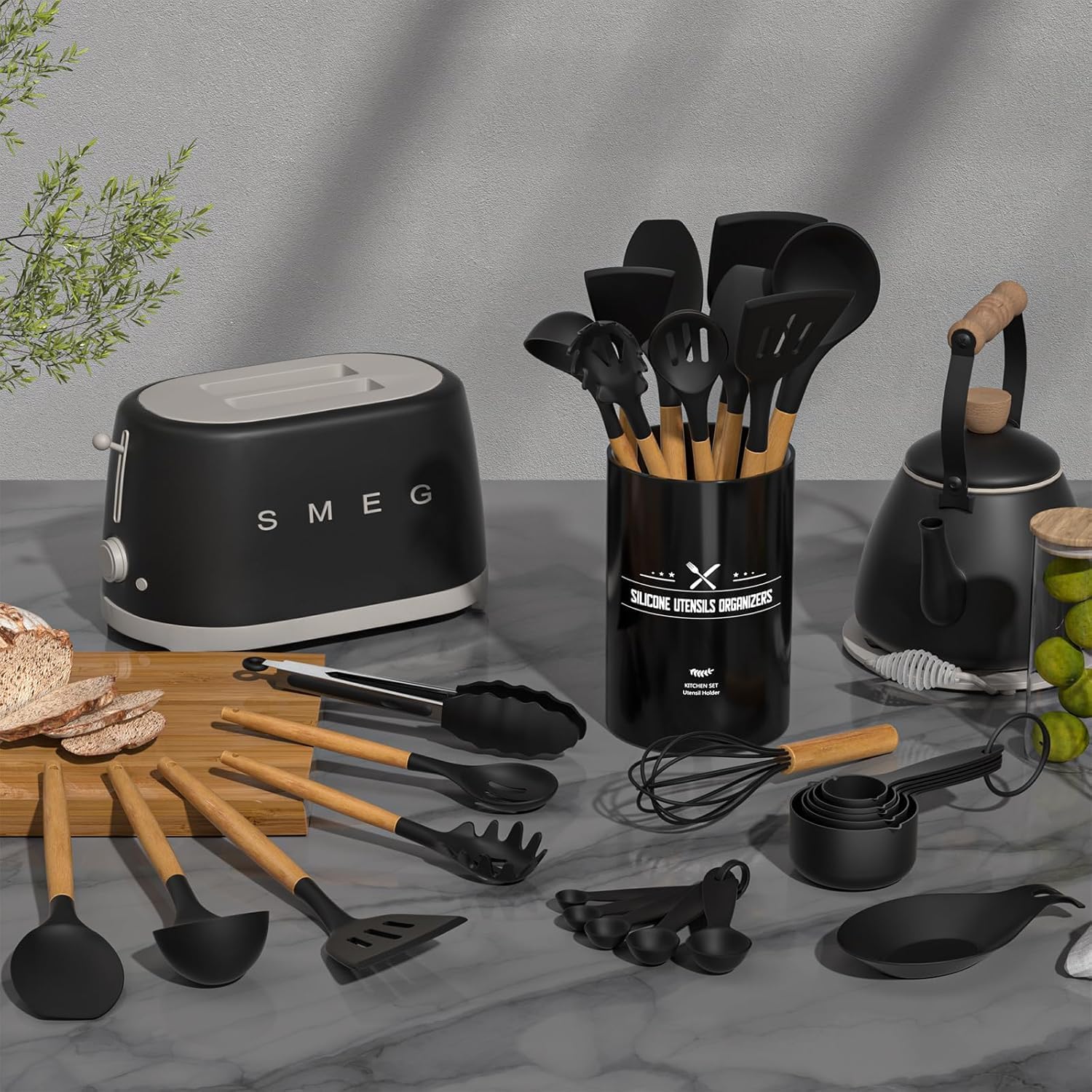 Detalle 2 de Kitchen Utensils Set 34pcs Silicone 🍴