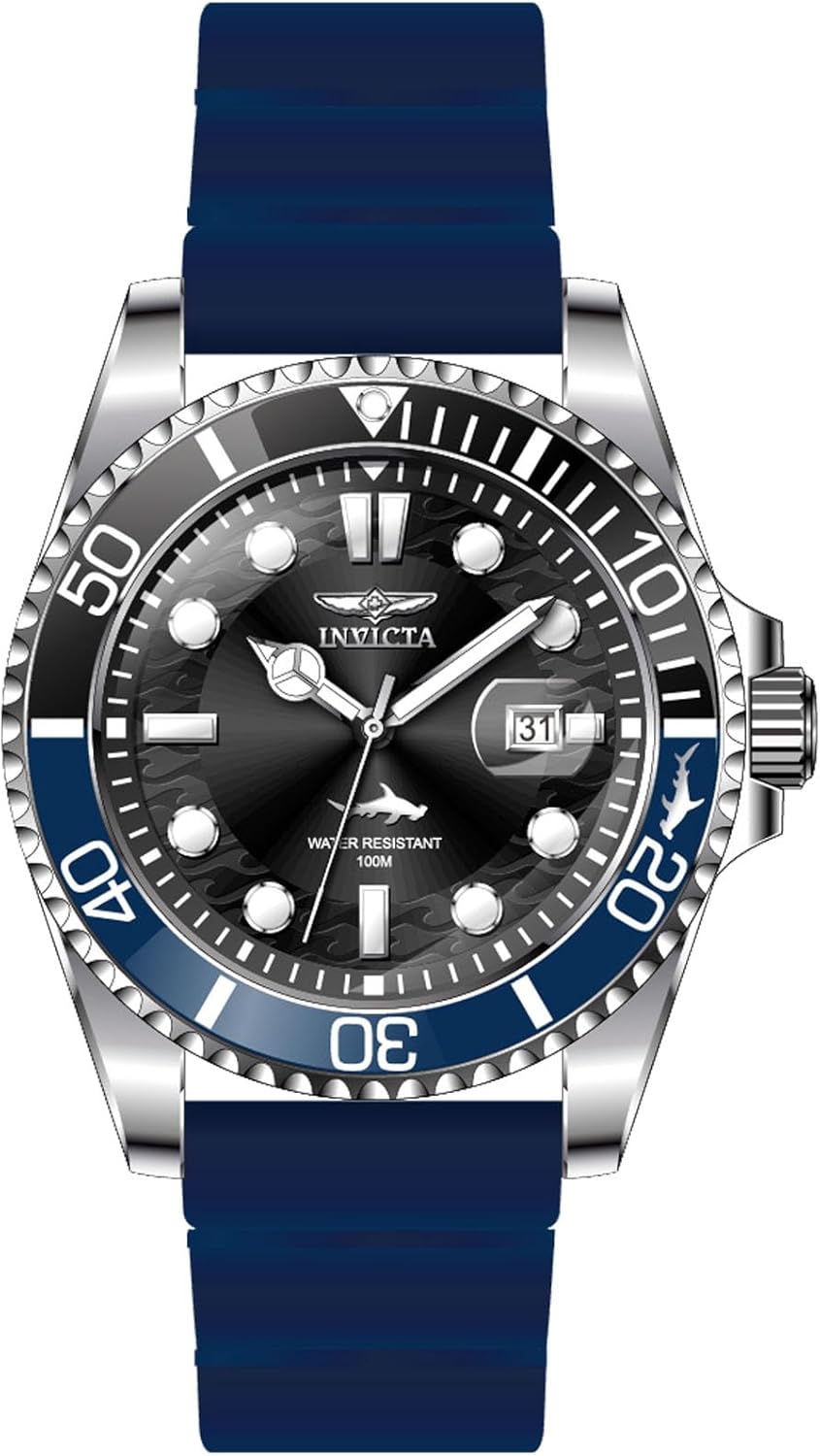 Thumbnail 6 de Invicta Pro Diver Homme Montre à quartz en acier inoxydable, 43 mm – cadran bleu