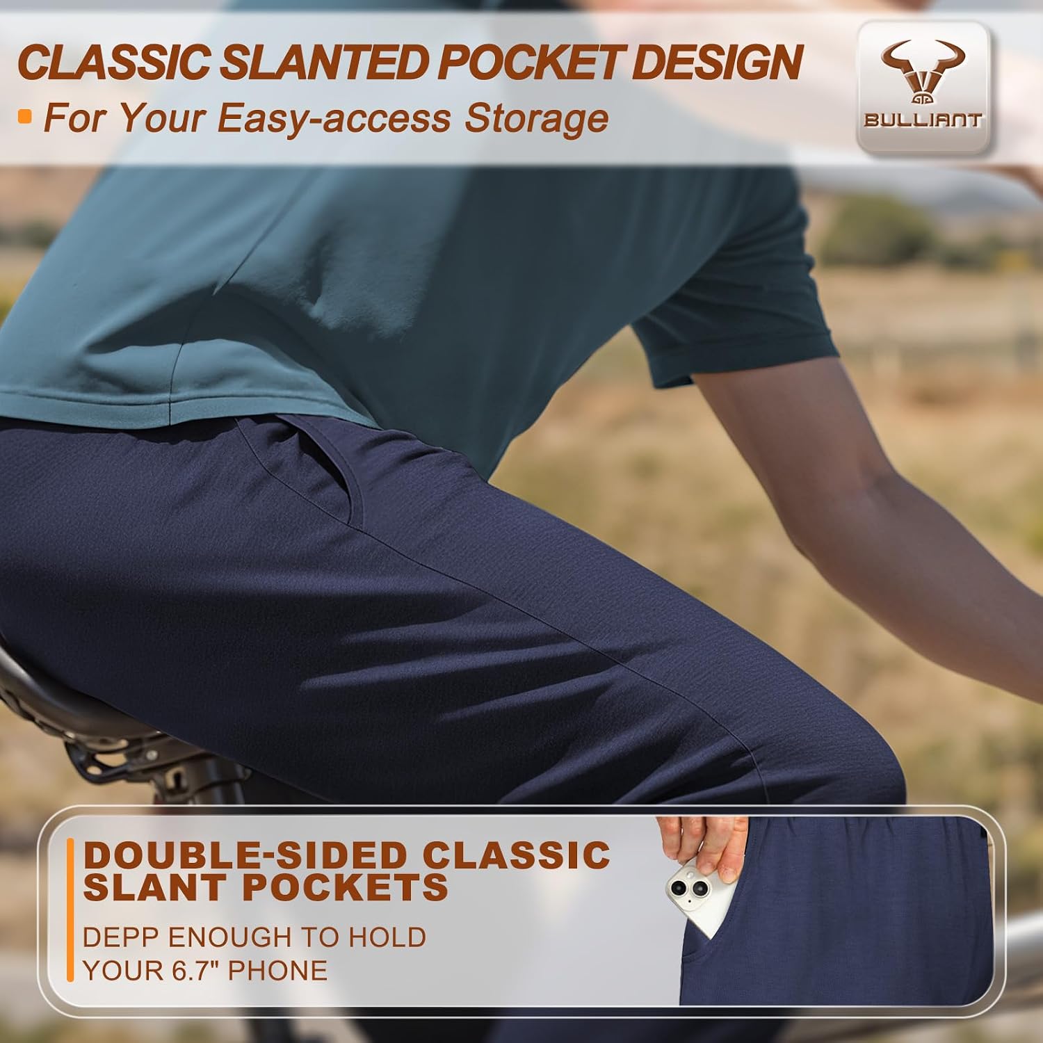 Detalle de BULLIANT Pantaloni Jogging da Uomo: versatili, resistenti e comodi fino al 5XL