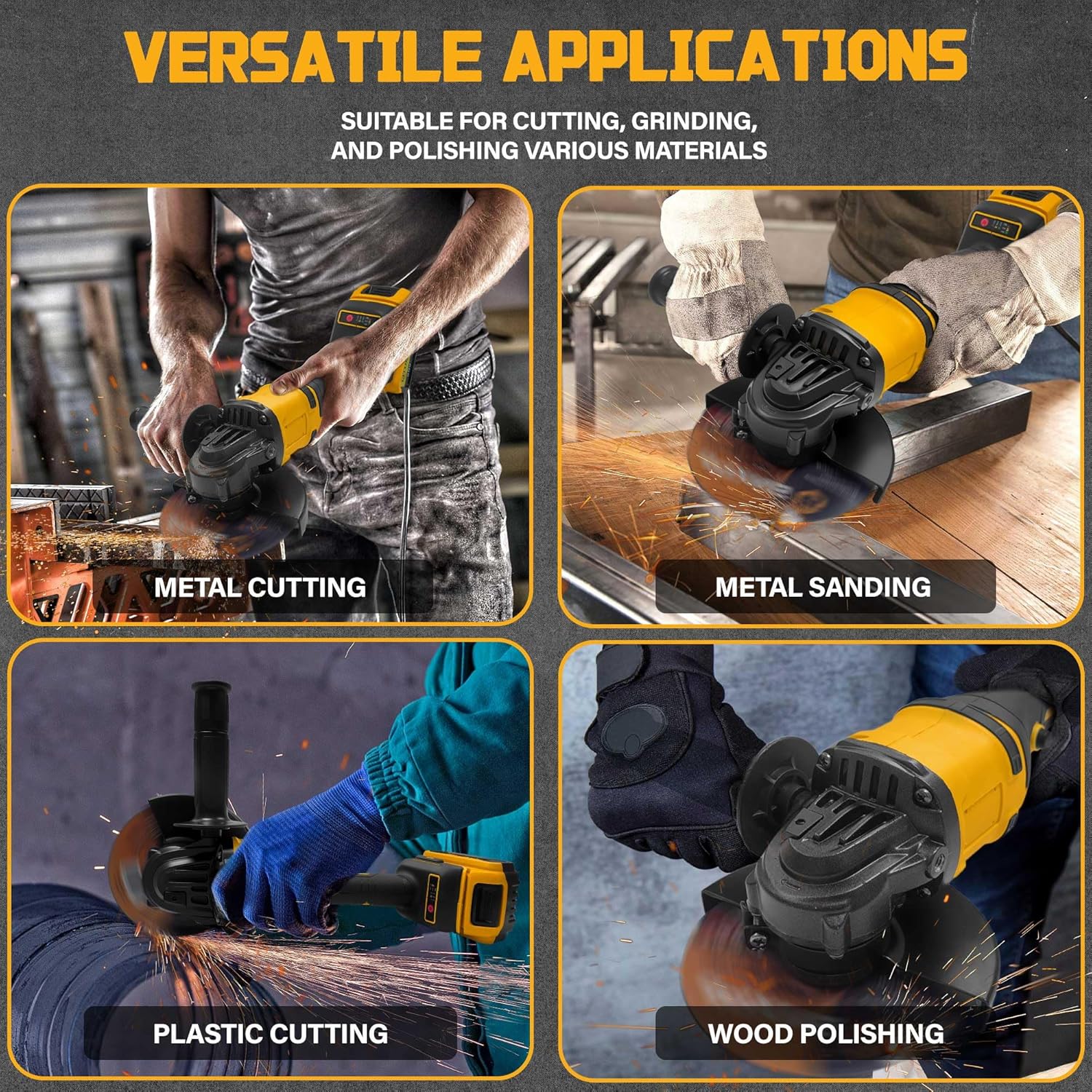 Thumbnail 6 de Smerigliatrice angolare a batteria 125 mm per DeWalt 20 V MAX (brushless) – 3 velocità, leggera e professionale
