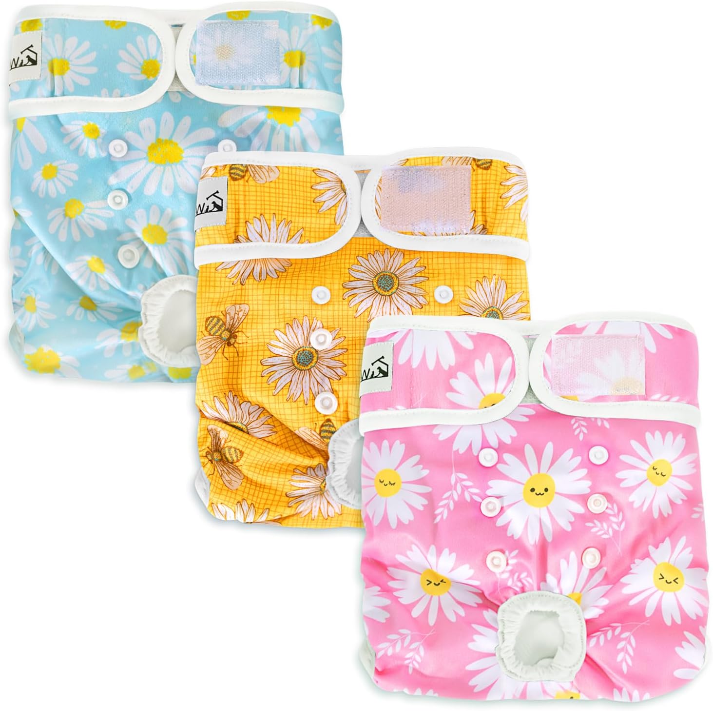 Detalle de Eyein Reusable Dog Nappies Female – 3 Pack, Adjustable, Leak-Proof and Machine Washable