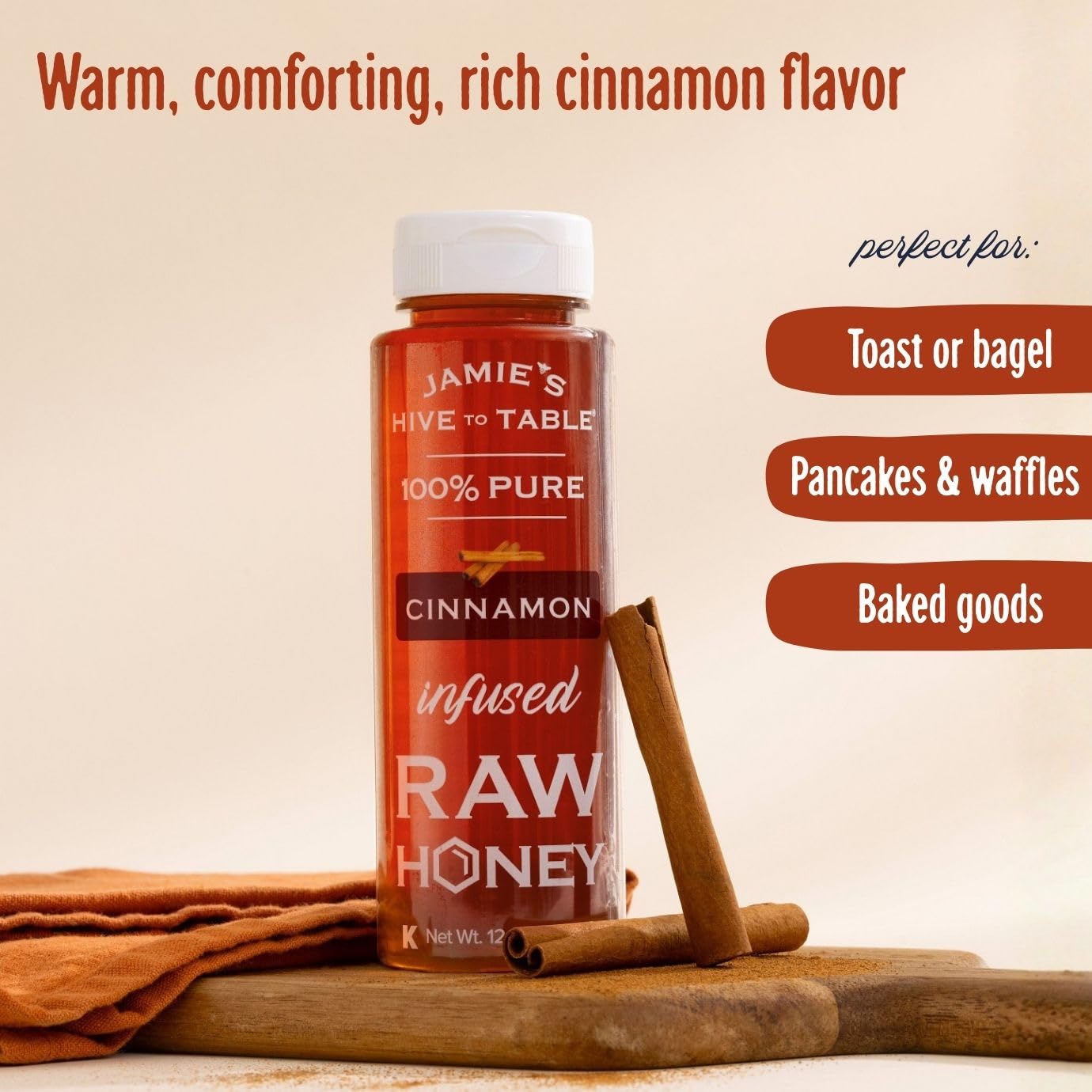 Detalle 2 de Jamie's Hive to Table Honey Gift Set, 36 oz, Hot, Lemon & Cinnamon