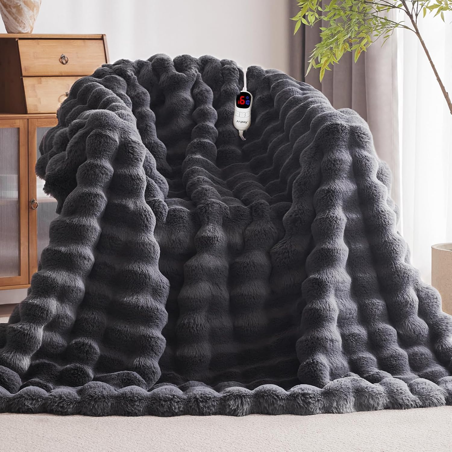 Detalle de Anysay Heated Blanket Throw 50" x 60"