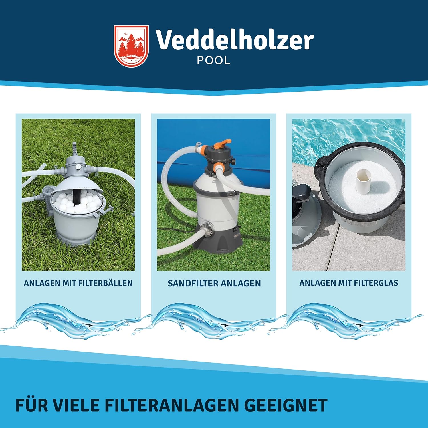 Thumbnail 3 de Veddelholzer Flockmittel-Kartuschen 1 kg (8 x 125 g) für Pool-Sand- & Glasfilter