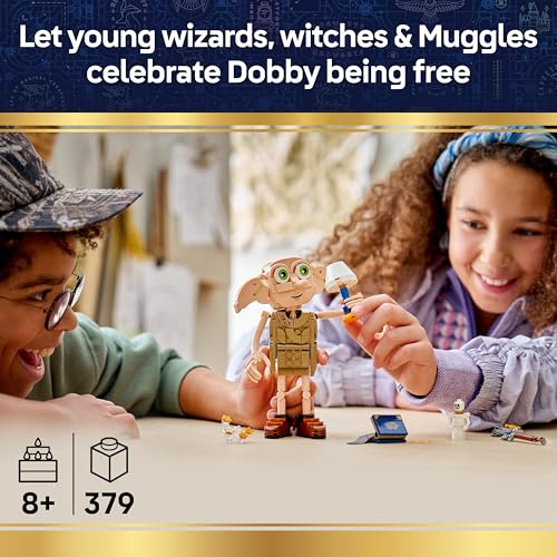 Detalle de LEGO Harry Potter 76469 2-in-1 Dobby the Free Elf and Kreacher Model Kit