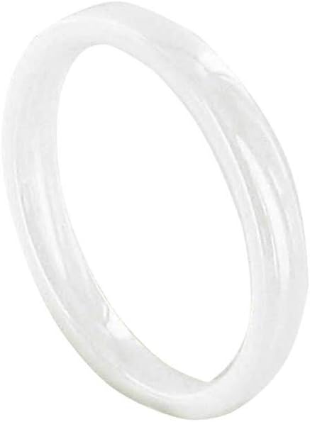 Thumbnail 1 de Bague Anneau de Céramique Blanche 3 mm – LES POULETTES BIJOUX