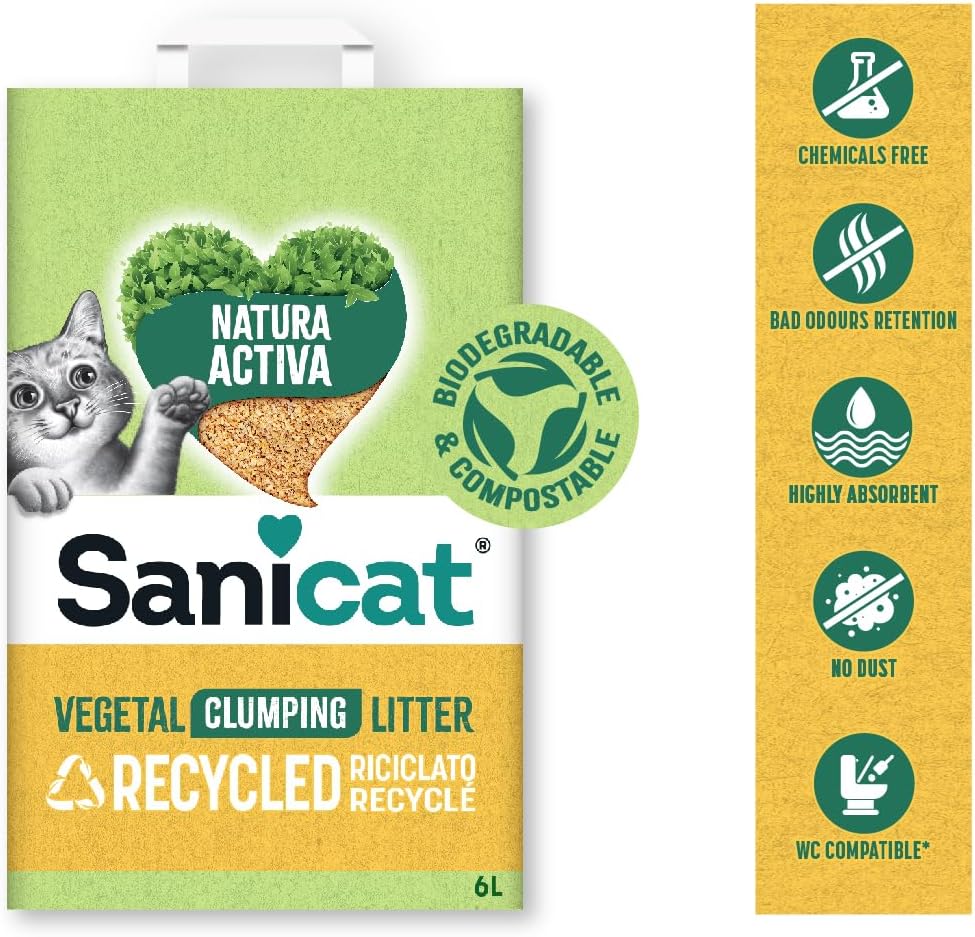 Detalle de Sanicat Recycled Corn Cob Clumping Cat Litter