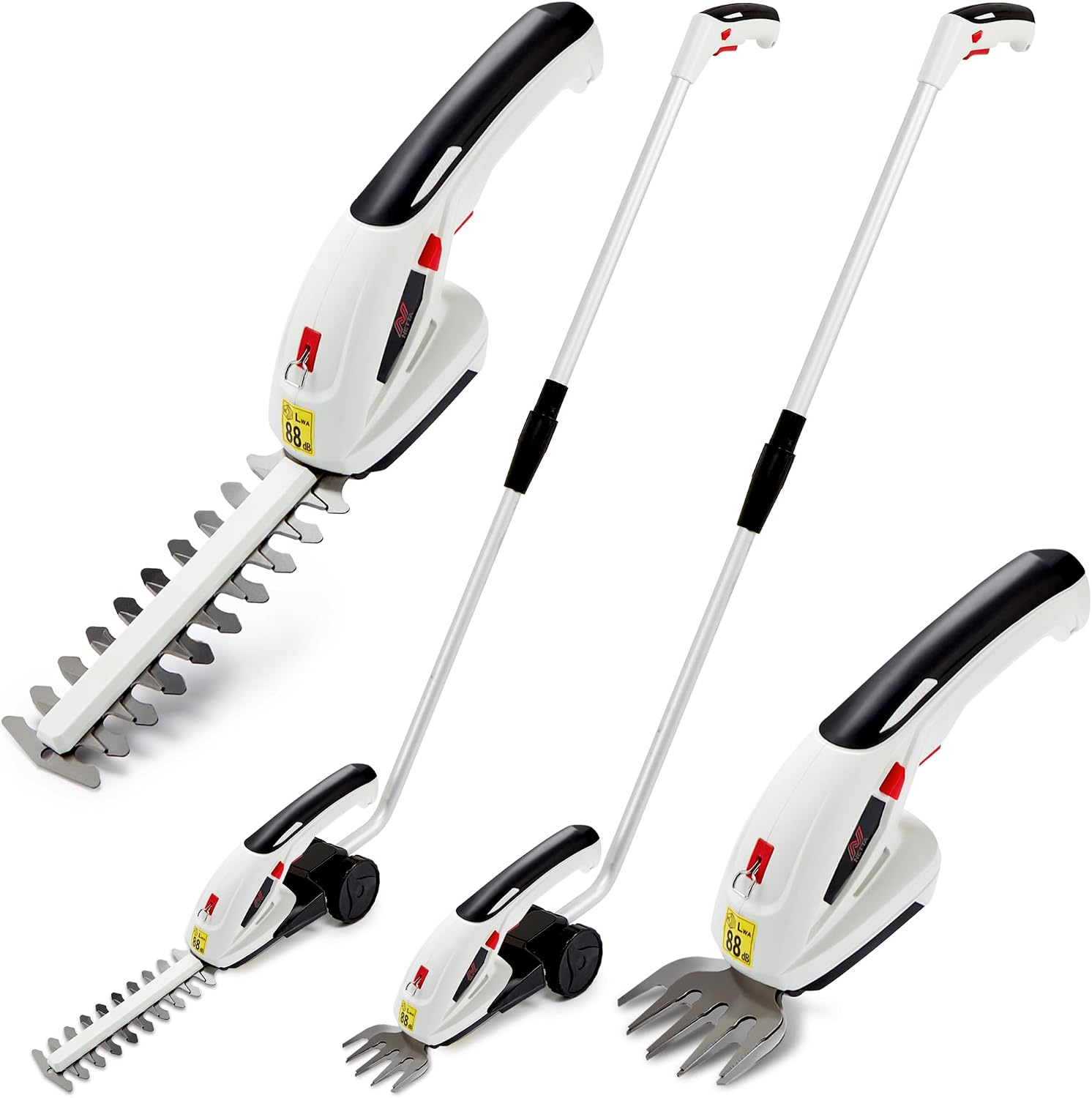 Detalle de NETTA 4-in-1 Cordless Hedge Trimmer 7.2V (Grass Shears & Small Hedge Trimmer)