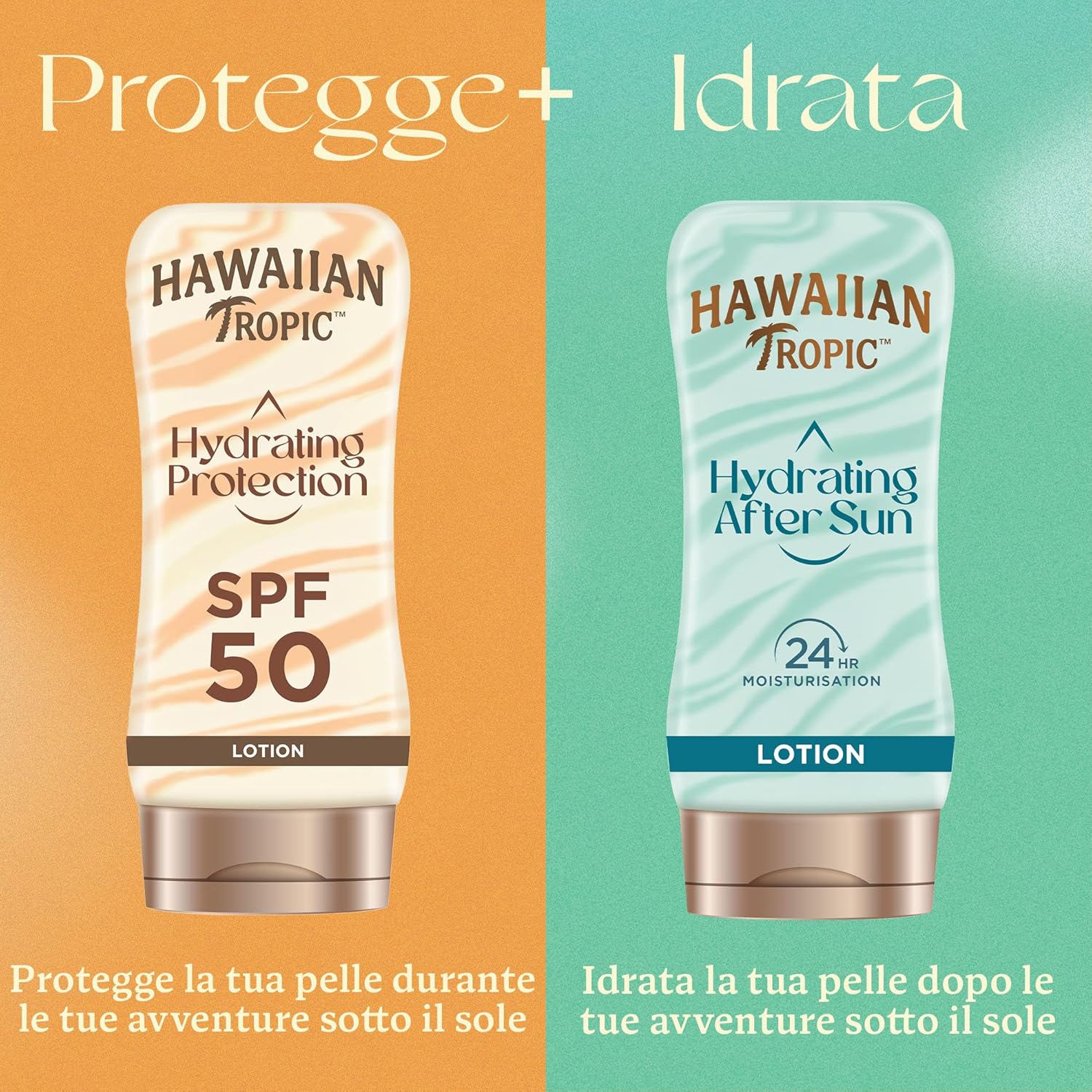 Detalle de Hawaiian Tropic Crema Doposole Idratante con Aloe, 180 ml: idratazione dopo sole per una pelle morbida e profumata