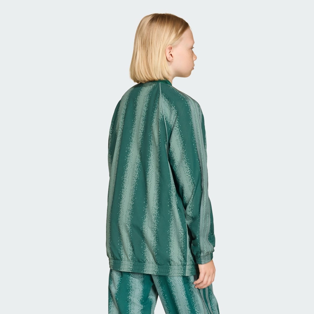 Detalle 2 de Adidas chaqueta deportiva holgada verde