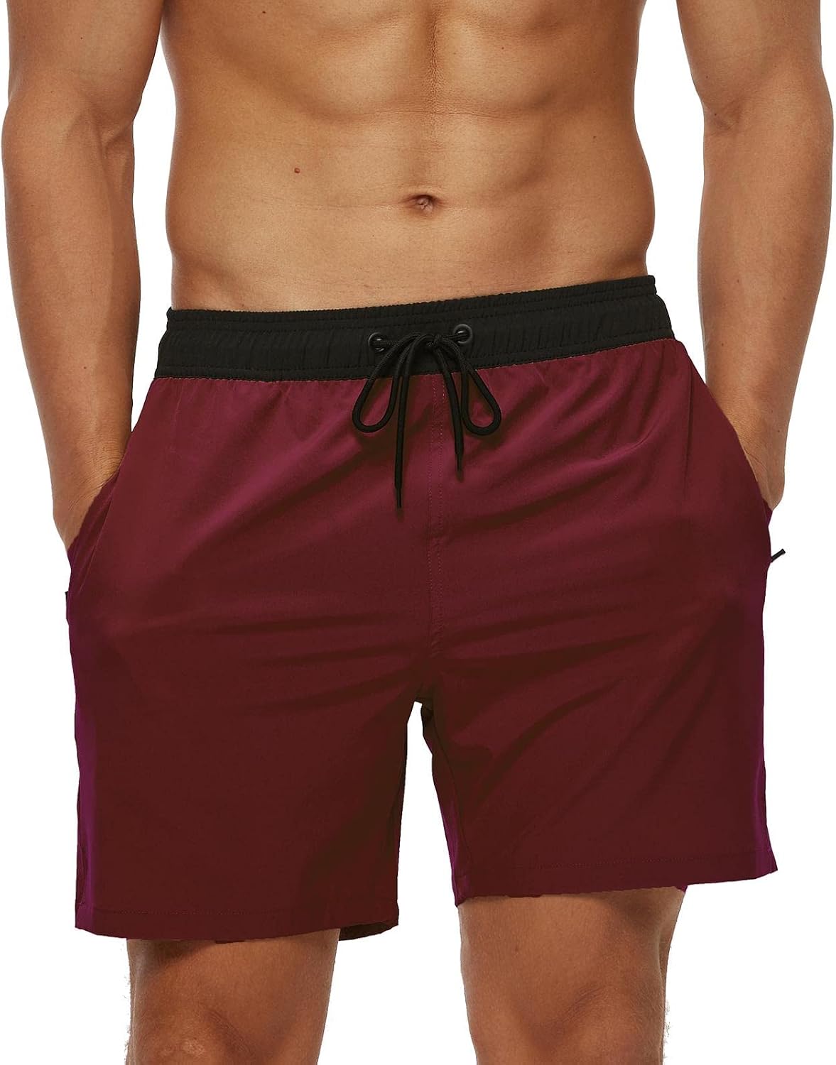 Detalle de Aisprts maillot de bain homme short extensible à poches zippées