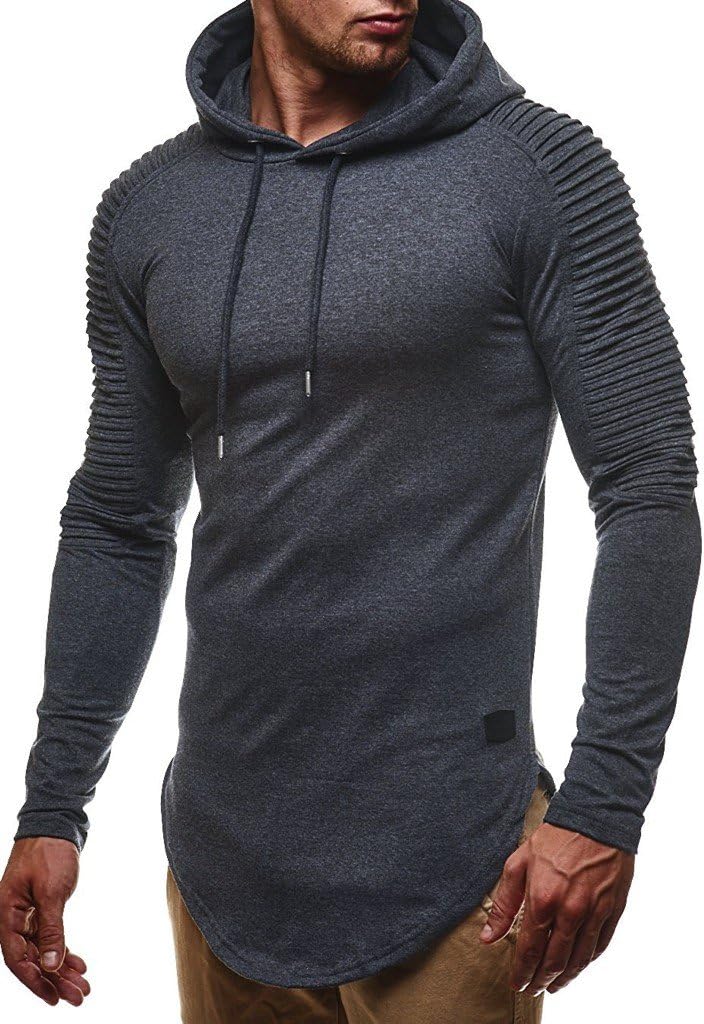 Thumbnail 6 de Leif Nelson Hoodie pour Homme LN6369 — Pull à Capuche, Oversize Léger et Confortable