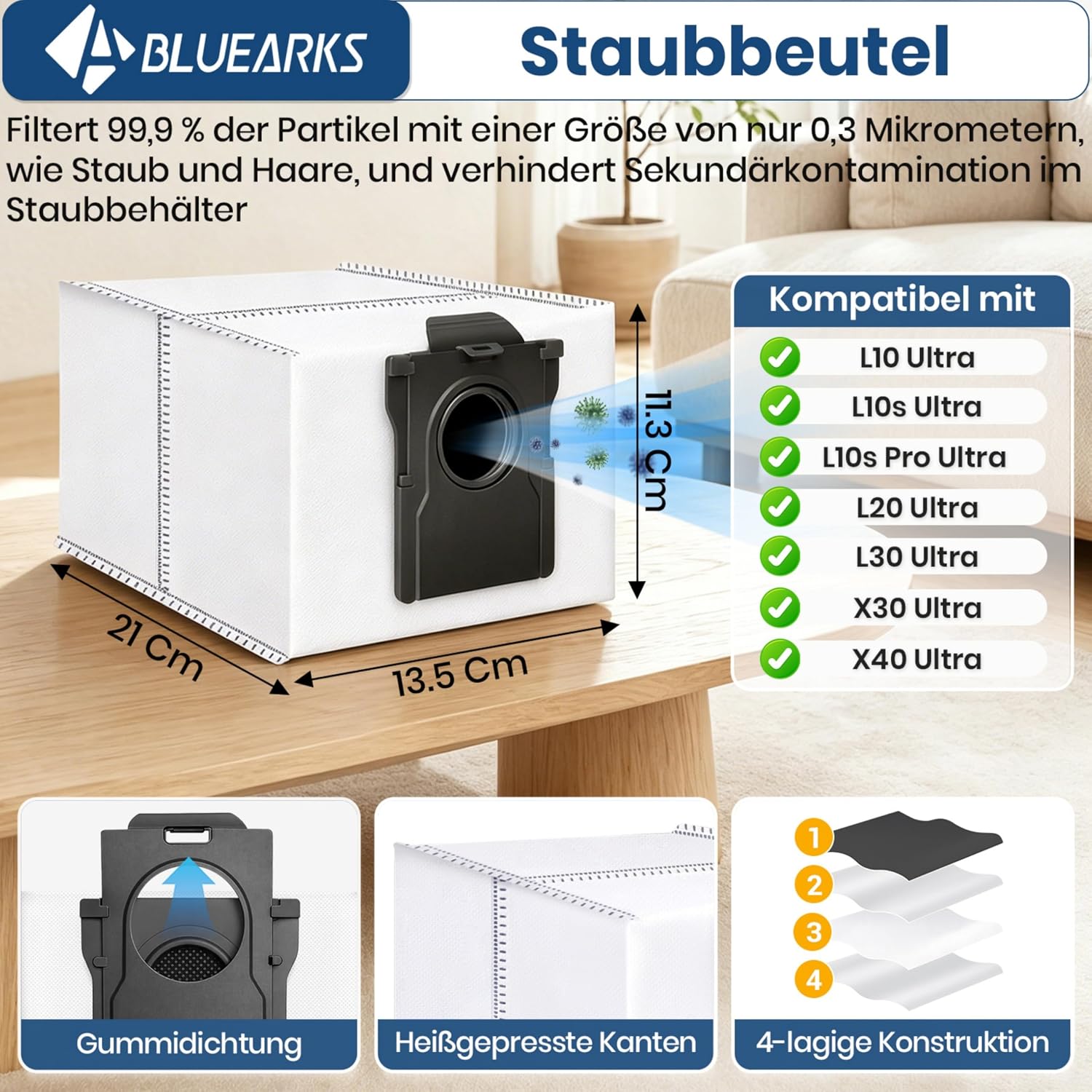 Thumbnail 4 de Bluearks Zubehör Set 25 Stück für Dreame X40 Ultra