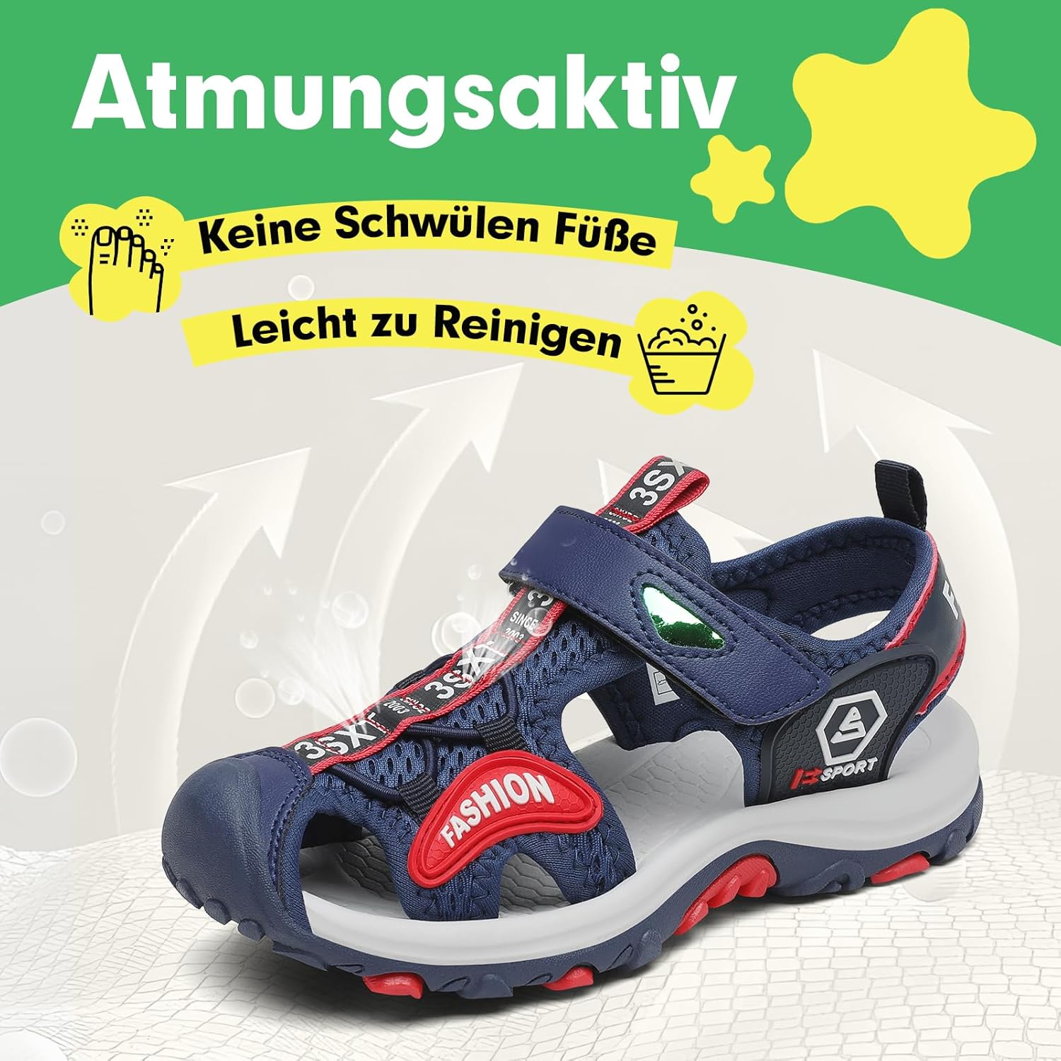 Thumbnail 2 de SAGUARO Geschlossene Sandalen Kinder – Trekking, Sommer, atmungsaktiv