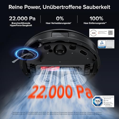 Detalle de roborock Saros 10R Set: Ultraflacher Saugroboter mit Wischfunktion