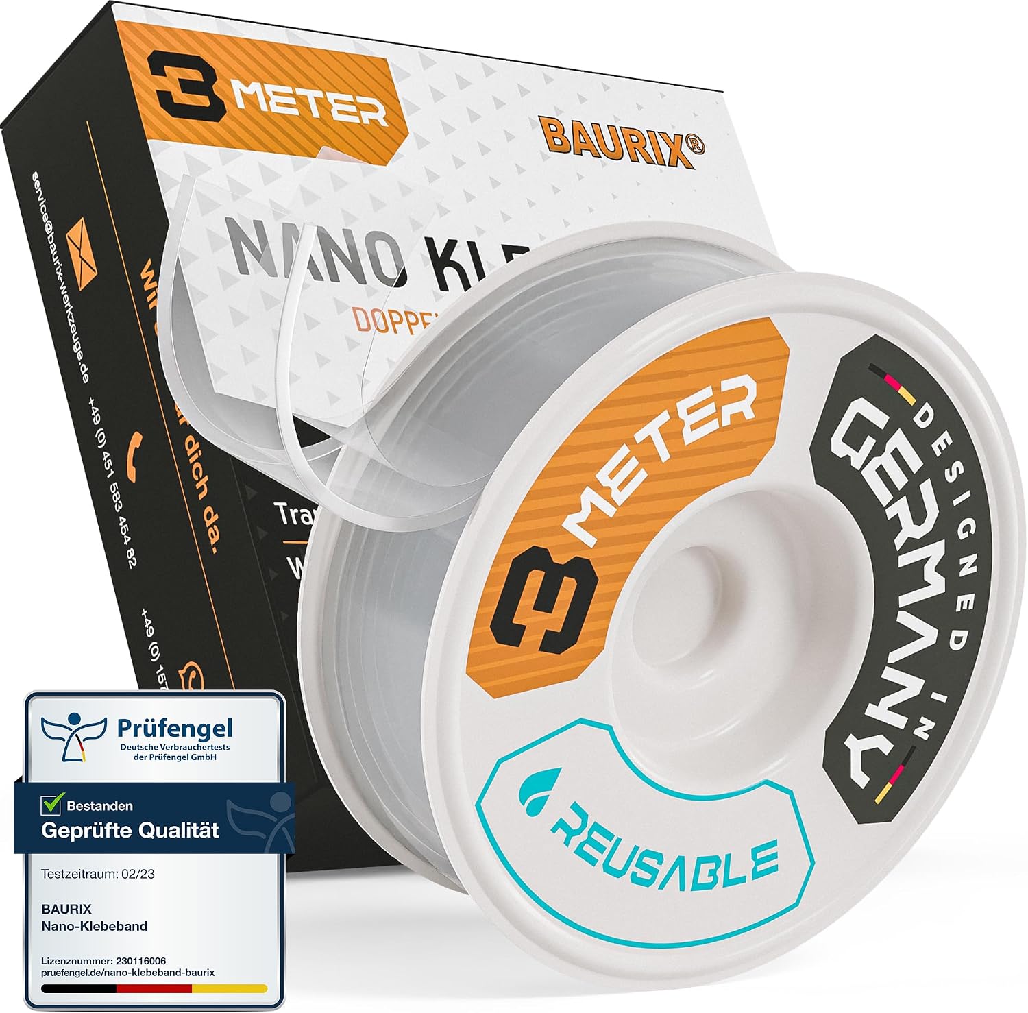 Detalle de BAURIX Nastro Biadesivo 3 Metri extra forte