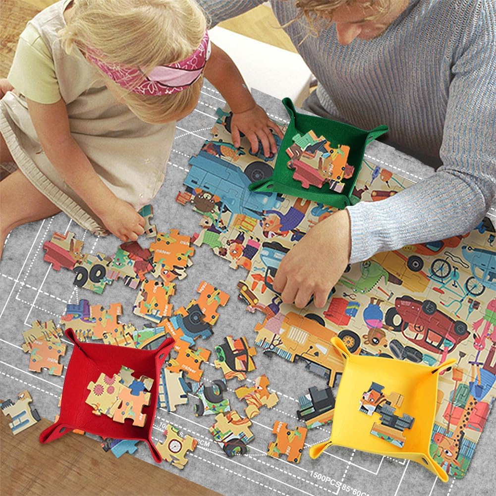Thumbnail 6 de Ainiv Jigsaw Puzzle Mat Roll Up (2000 pieces) Felt Board with 4 Sorting Trays & Storage Bag