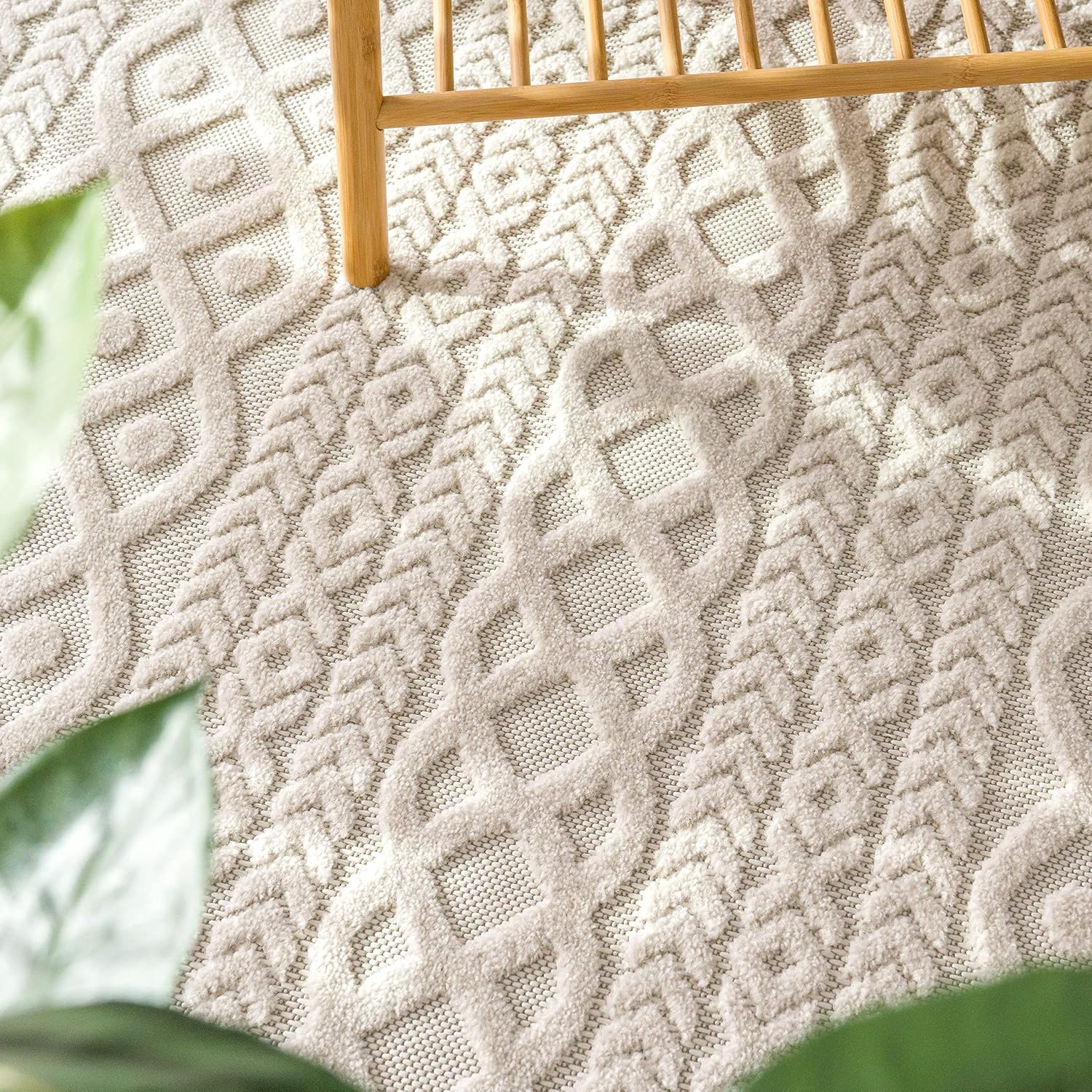 Detalle 2 de Tapis extérieur 160x230 cm crème