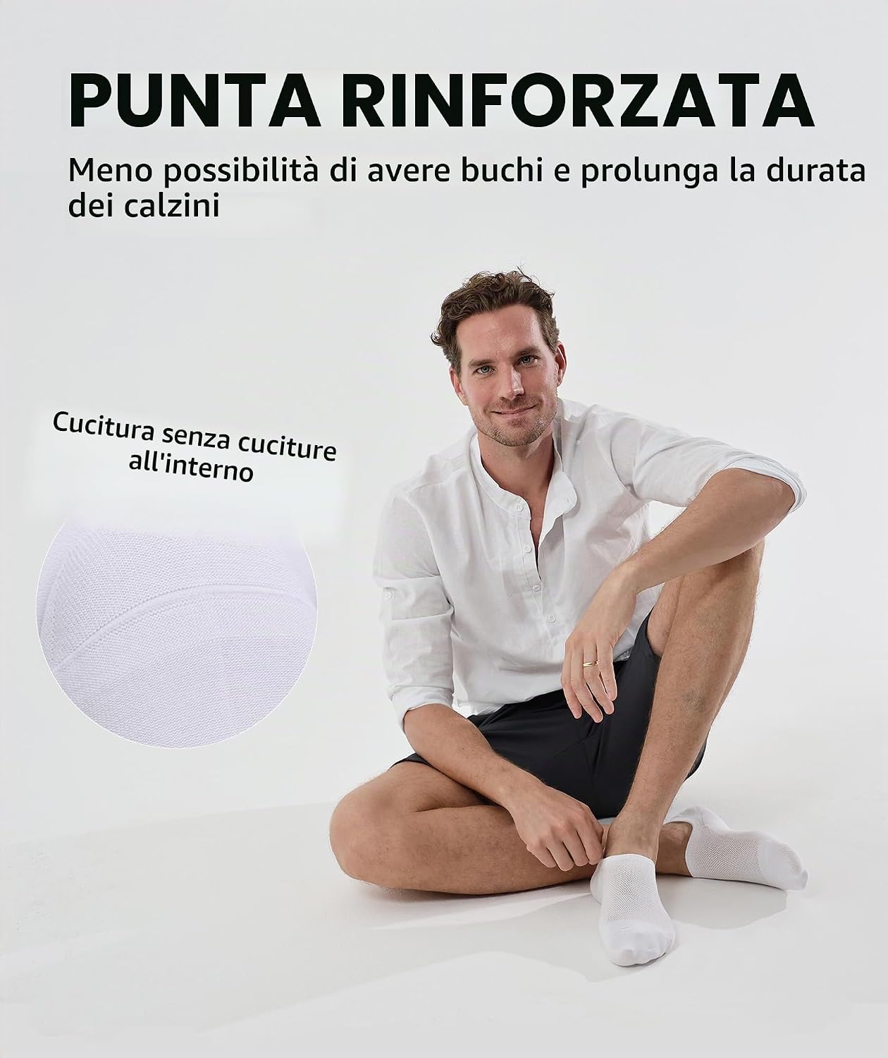 Thumbnail 4 de CLOSEMATE 6 Paia Fantasmini Uomo Donna – Calzini Invisibili Estivi in Cotone Antiodore con Maglia Traspirante e Antiscivolo