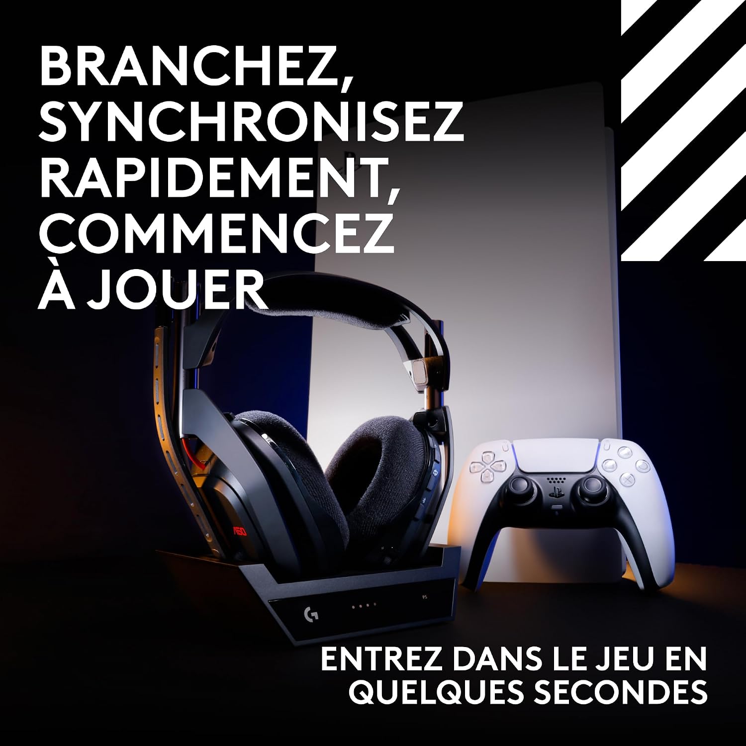 Detalle de Logitech G Astro A50 Lightspeed, Casque Gaming sans Fil + Station – expérience multiplateforme