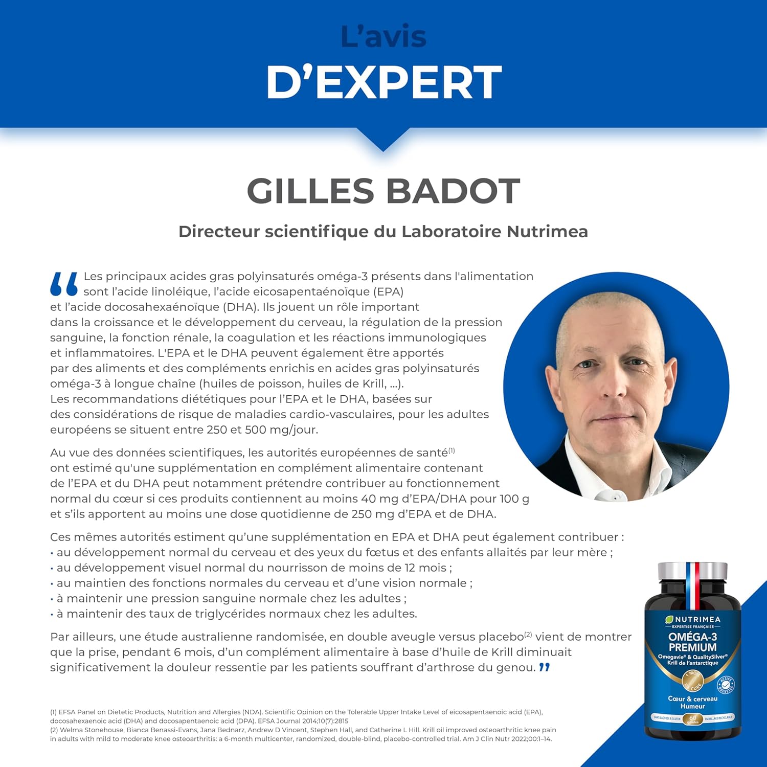 Thumbnail 5 de Nutrimea Omega 3 & Krill d’Antarctique (Breveté Omegavie®) — huile de poissons sauvages et astaxanthine