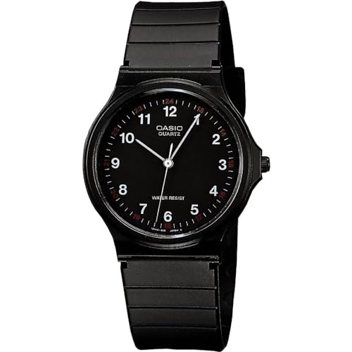Detalle de Casio Collection MQ-24-1BLLEG – Unisex Quarz-Uhr mit Resin-Armband, 34 mm Gehäuse