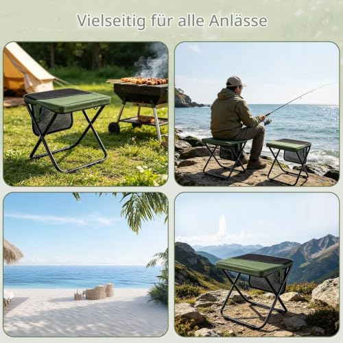 Thumbnail 6 de Klapphocker Faltbar für Camping von TranRantic – 33×27×32 cm, 0,68 kg, 120 kg Traglast