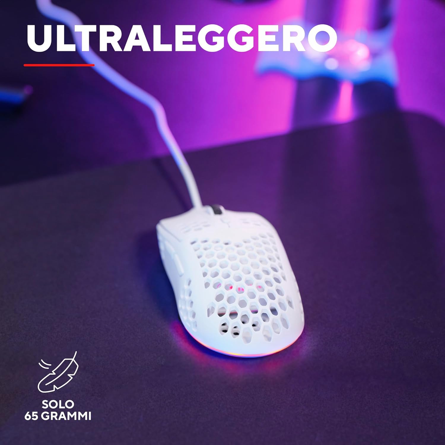 Thumbnail 2 de GXTrust 928W Helox mouse gaming superleggero da 65g con DPI 200–6400, 6 pulsanti programmabili e RGB