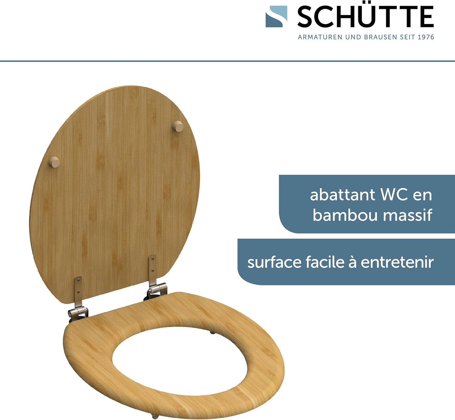 Thumbnail 2 de SCHÜTTE Abattant WC Bamboo – châssis en bambou massif, durable et universel