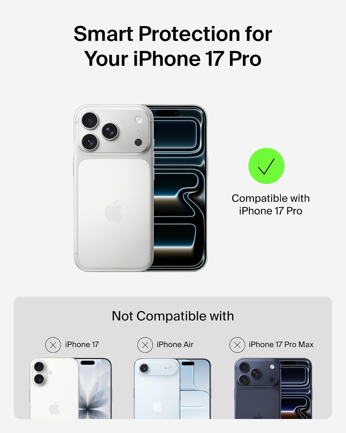 Detalle de Belkin SheerForce Protect MagSafe Case for iPhone 17 Pro — Slim, Transparent, and Shockproof in Blue