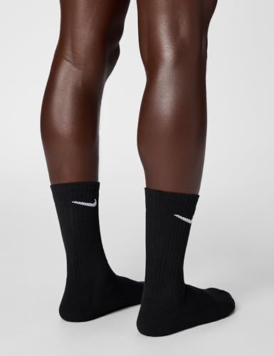 Detalle de NIKE Everyday Cush 132 Calzini Black/White XL – confezione da 6 paia