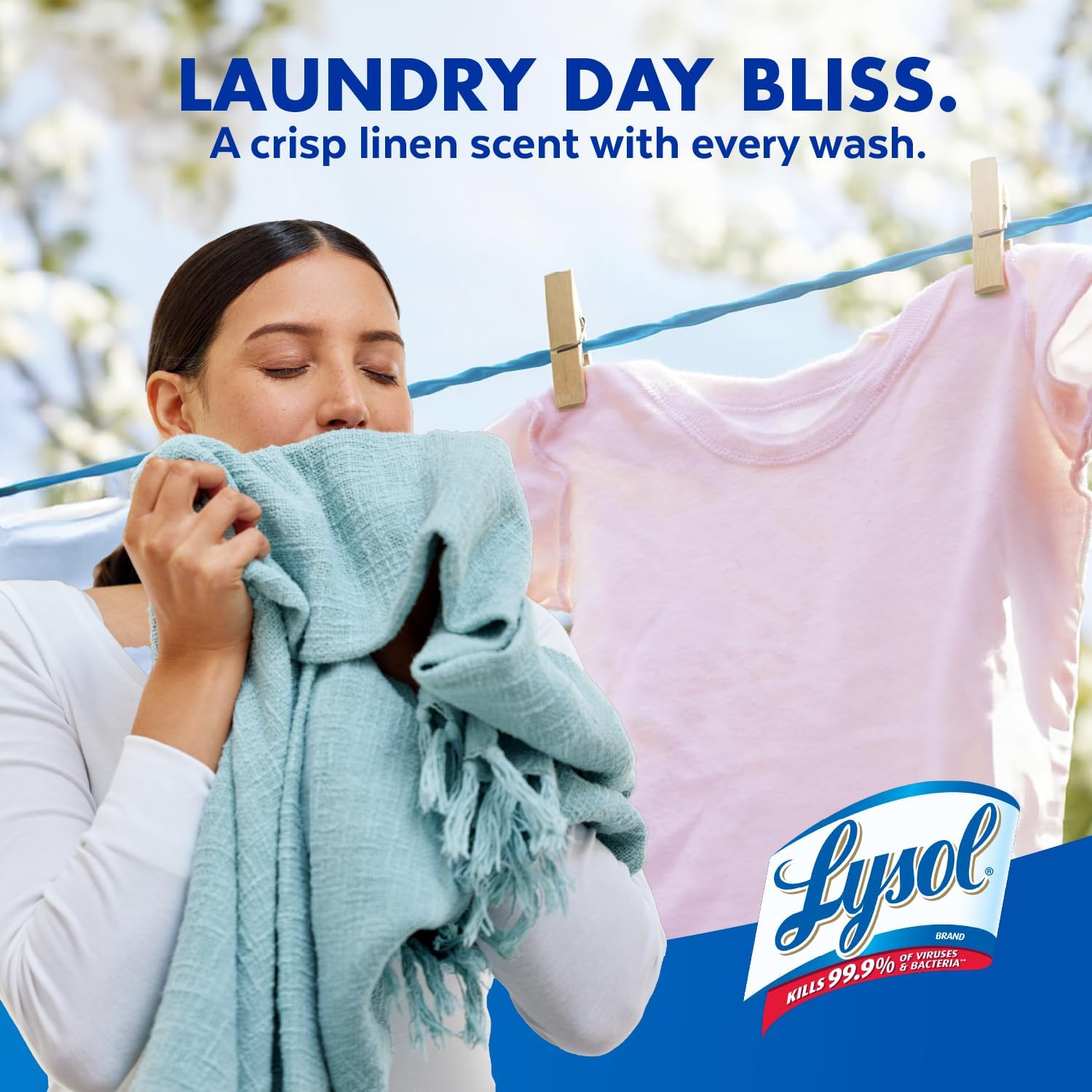 Detalle de Lysol Laundry Sanitizer Additive, 90oz — Bacteria-Killing Odor Eliminator for Laundry