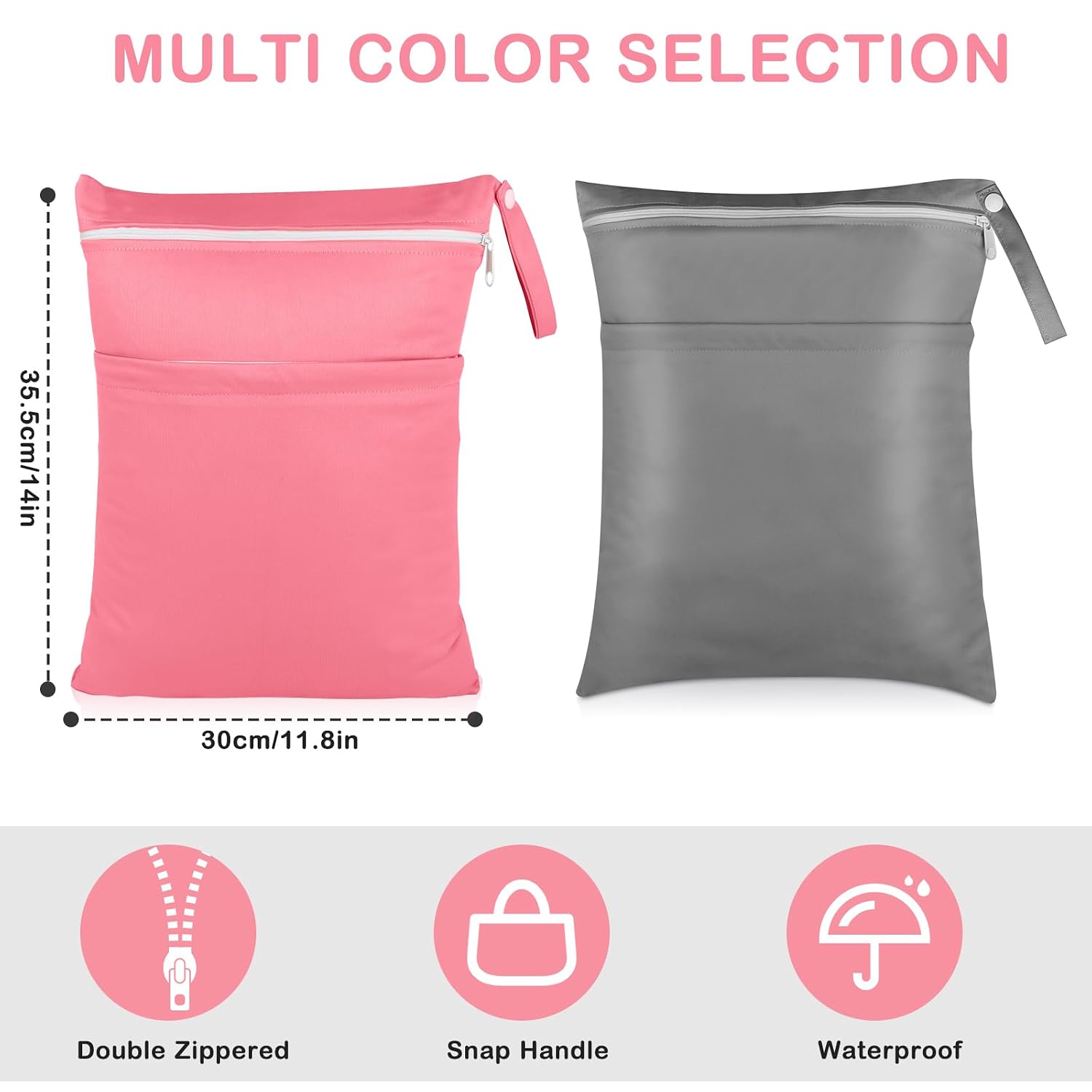 Detalle 2 de Angel Love Wet/Dry Diaper Bags, 2-Pack