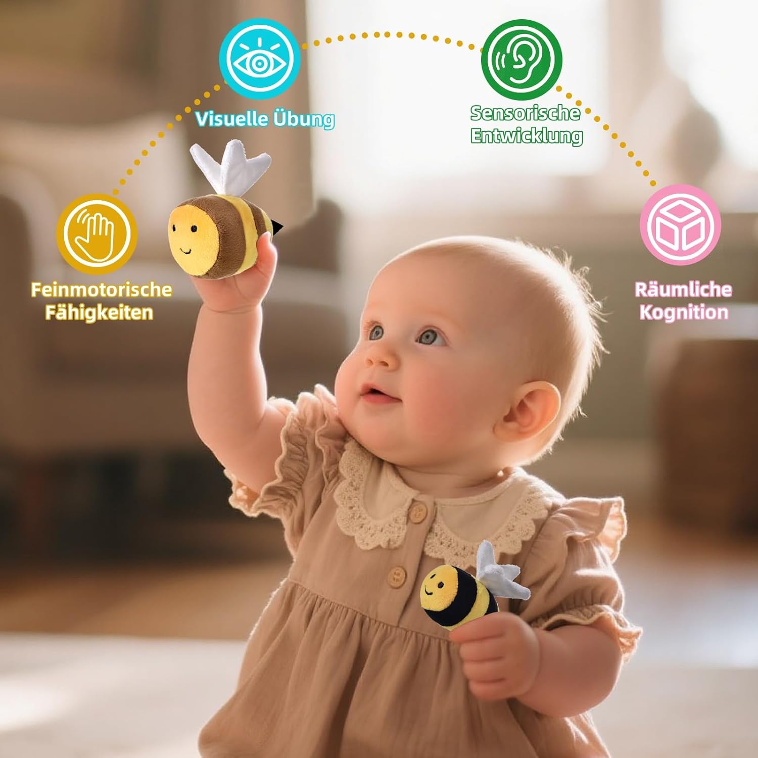 Detalle 2 de VORENUS Baby Spielzeug 6-in-1 Bienenstock