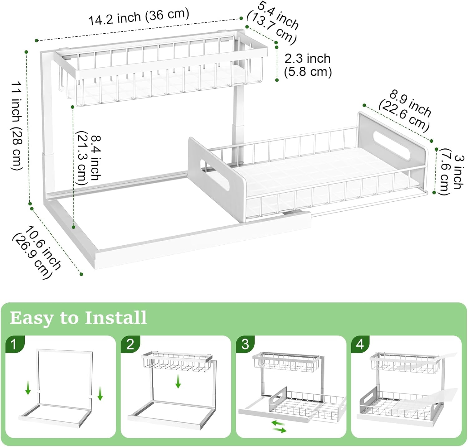 Detalle 2 de REALINN Under Sink Organizer 1 Pack