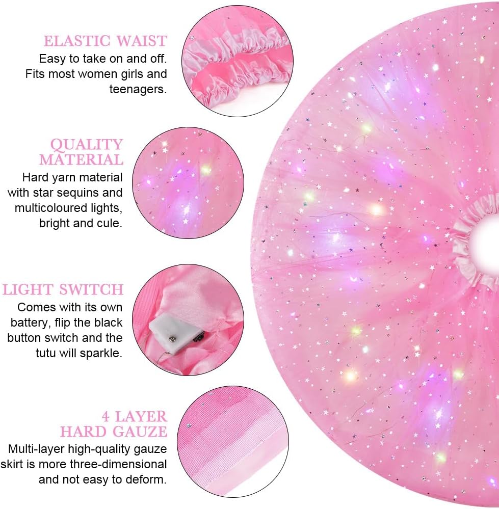 Detalle de URAQT Gonna Tulle LED per Bambina — Gonna a tutù luminosa con 3 modalità