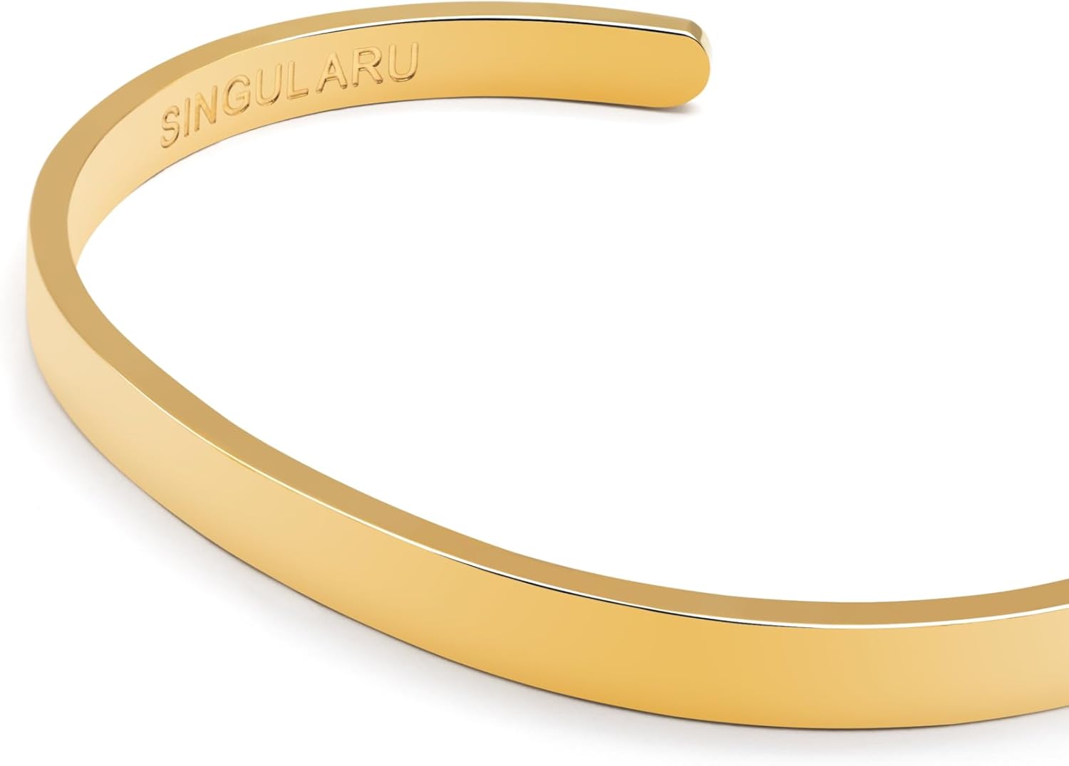 Detalle 2 de SINGULARU Brazalete Plate bracciale rigido regolabile 3 cm 💍