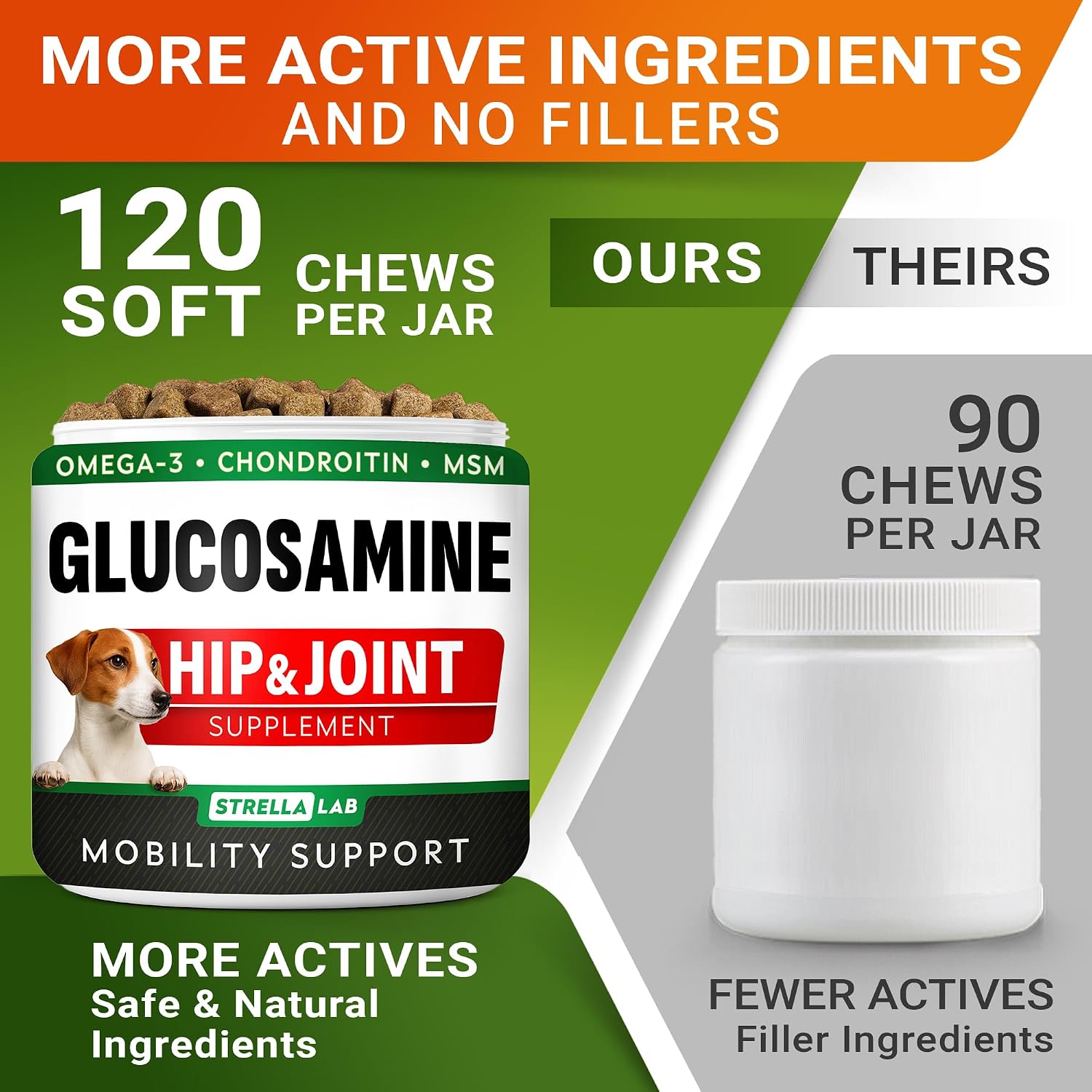 Detalle 2 de STRELLALAB Dog Joint Supplement, 120 Chews