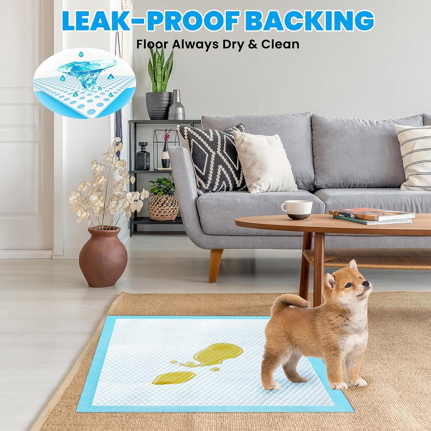 Thumbnail 5 de Jukibole Hunde Trainingspads 60x60cm – 100 Stück, 6-lagig 📏