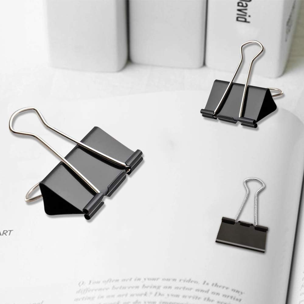 Detalle de 100 Pack Foldback Binder Clips (4 Sizes) in 15mm, 19mm, 25mm and 32mm