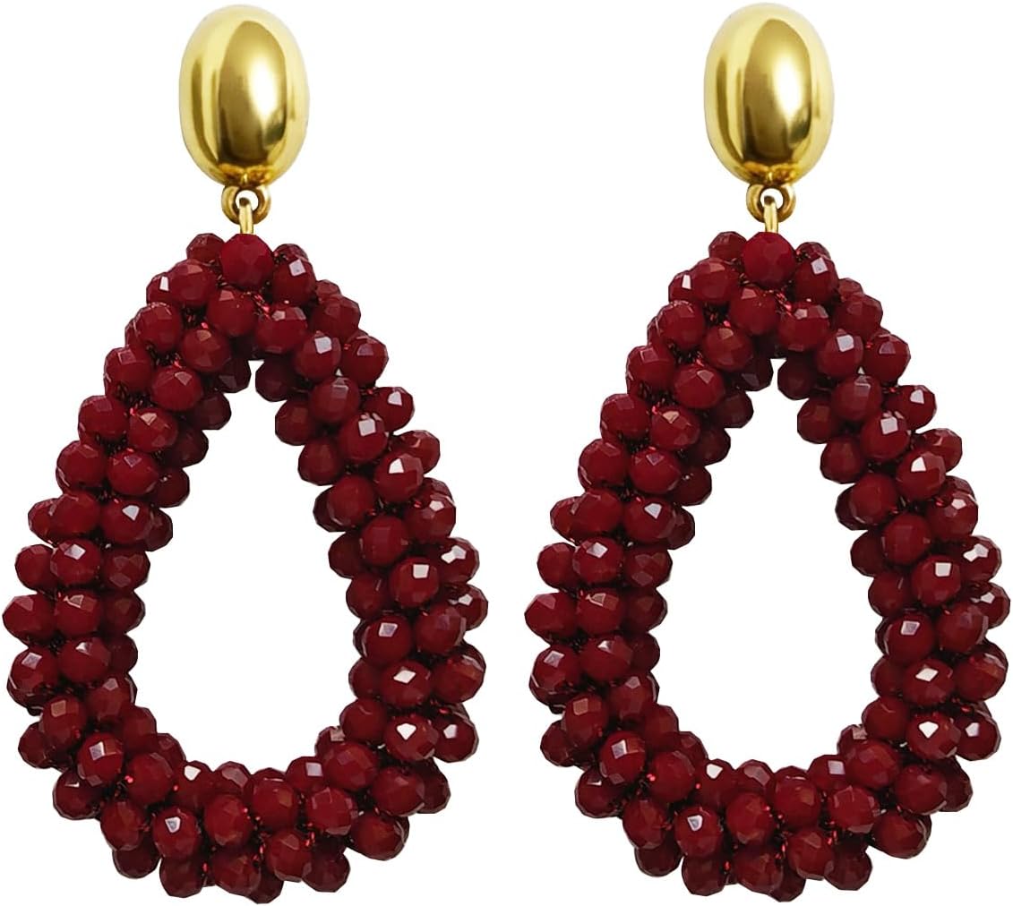 Detalle de Bohemian Ohrringe 14 g Kristallhänge für Damen