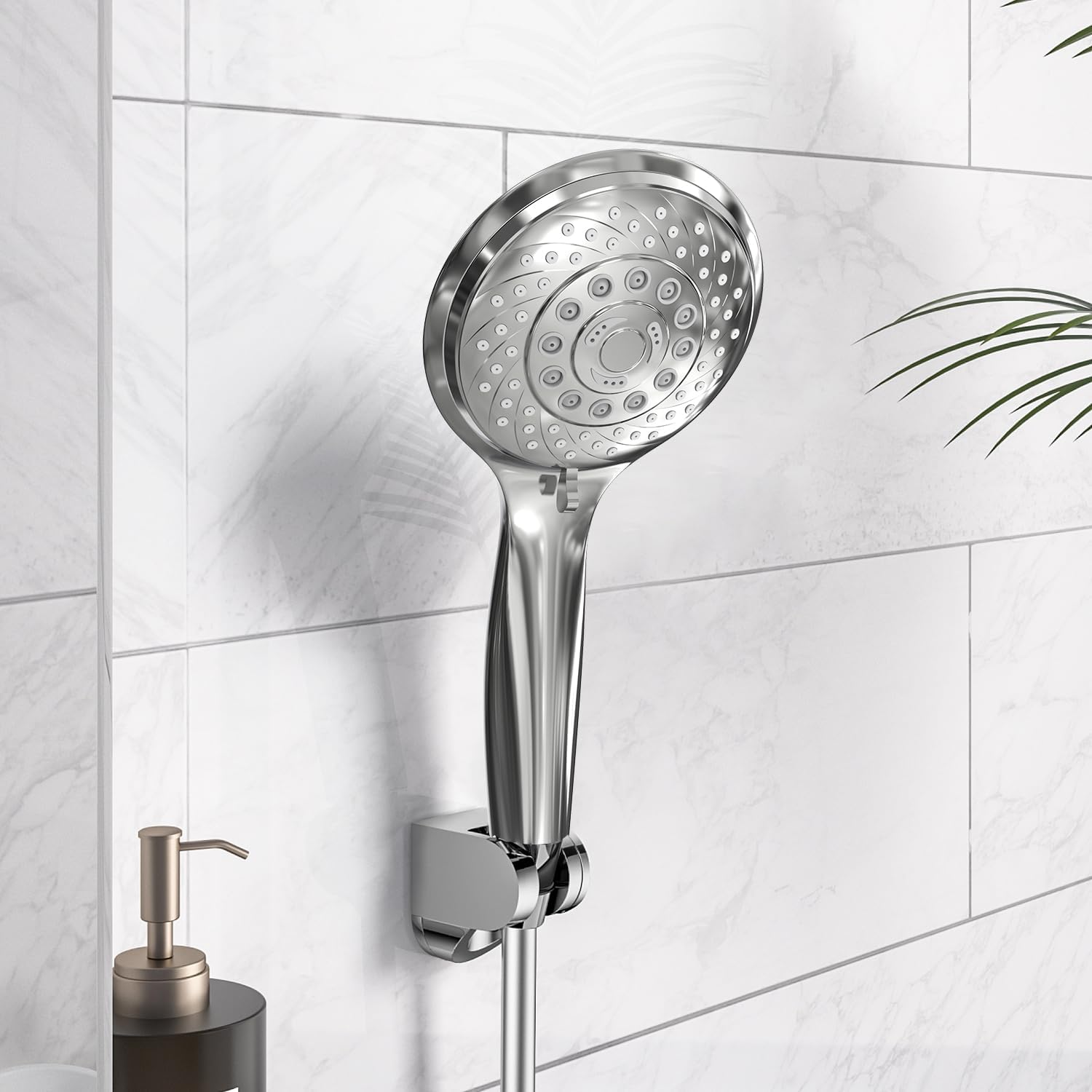 Thumbnail 6 de VEHHE LDDGCA-SLR Handheld Shower Head, 6 Spray Modes, Silver