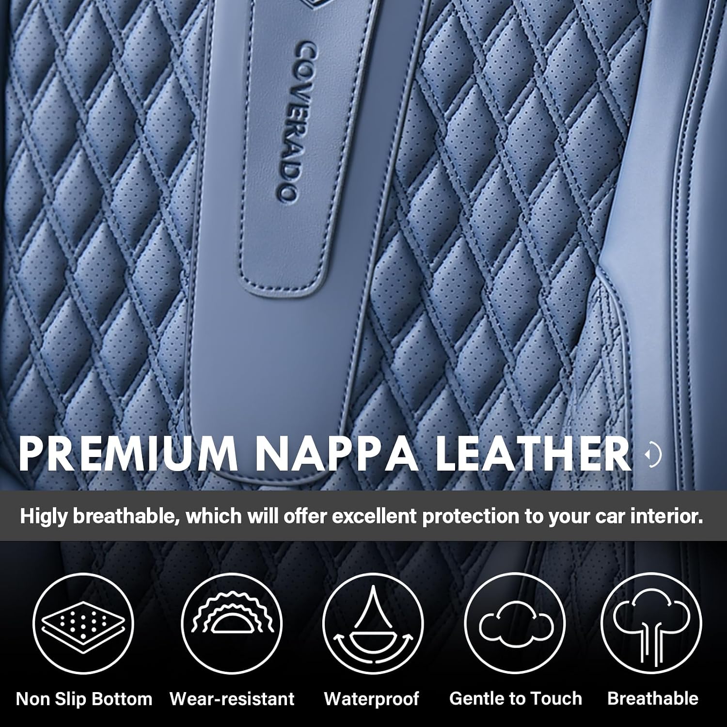 Detalle 2 de Coverado Front Seat Covers in Nappa Leather